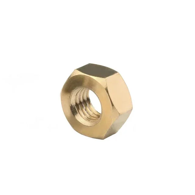 Factory Directly Supply DIN 934 Hexagonal Yellow Copper Brass Hex Hex Nut for Precision Machine