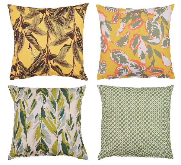 Polyester Pillows Printed Spring Seat Cushions