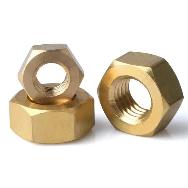 Factory Directly Supply DIN 934 Hexagonal Yellow Copper Brass Hex Hex Nut for Precision Machine